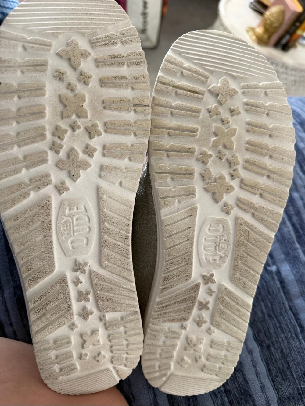 Women’s Sparkly Hey Dude Mules in size 9